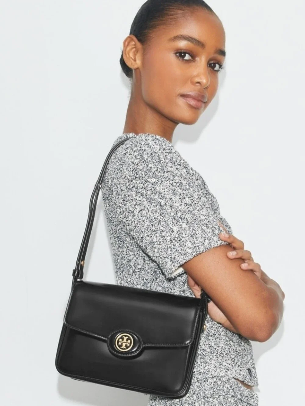 Tory Burch ROBINSON SPAZZOLATO SHOULDER BAG
